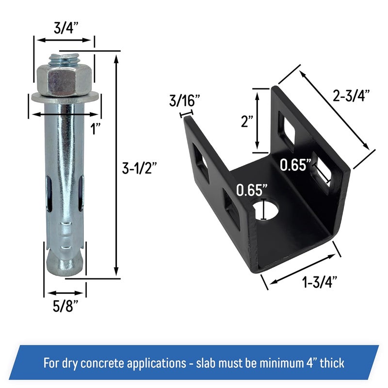 AA Mobile Home Concrete Slab Anchors with Expansion Bolt Set for Dry Concrete - Double Head Anchor (10 Pack) - Image 3